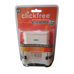 Clickfree 320GB C2 Portable Backup Hard Drive (High Gloss White)